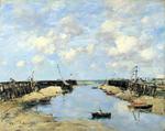 欧洲12-19世纪油画二_BOUDIN, Eugene - The Entrance to Trouville Harbour